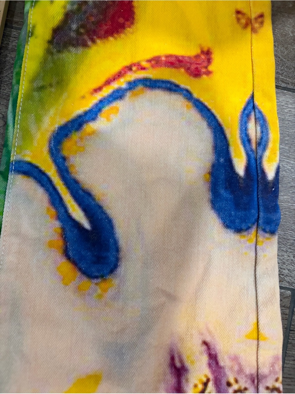 Multicolor Abstract Paint-Splash Jeans - Picture 11 of 13
